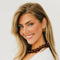 Bella Beaded Necklace - WATERPROOF: Amber