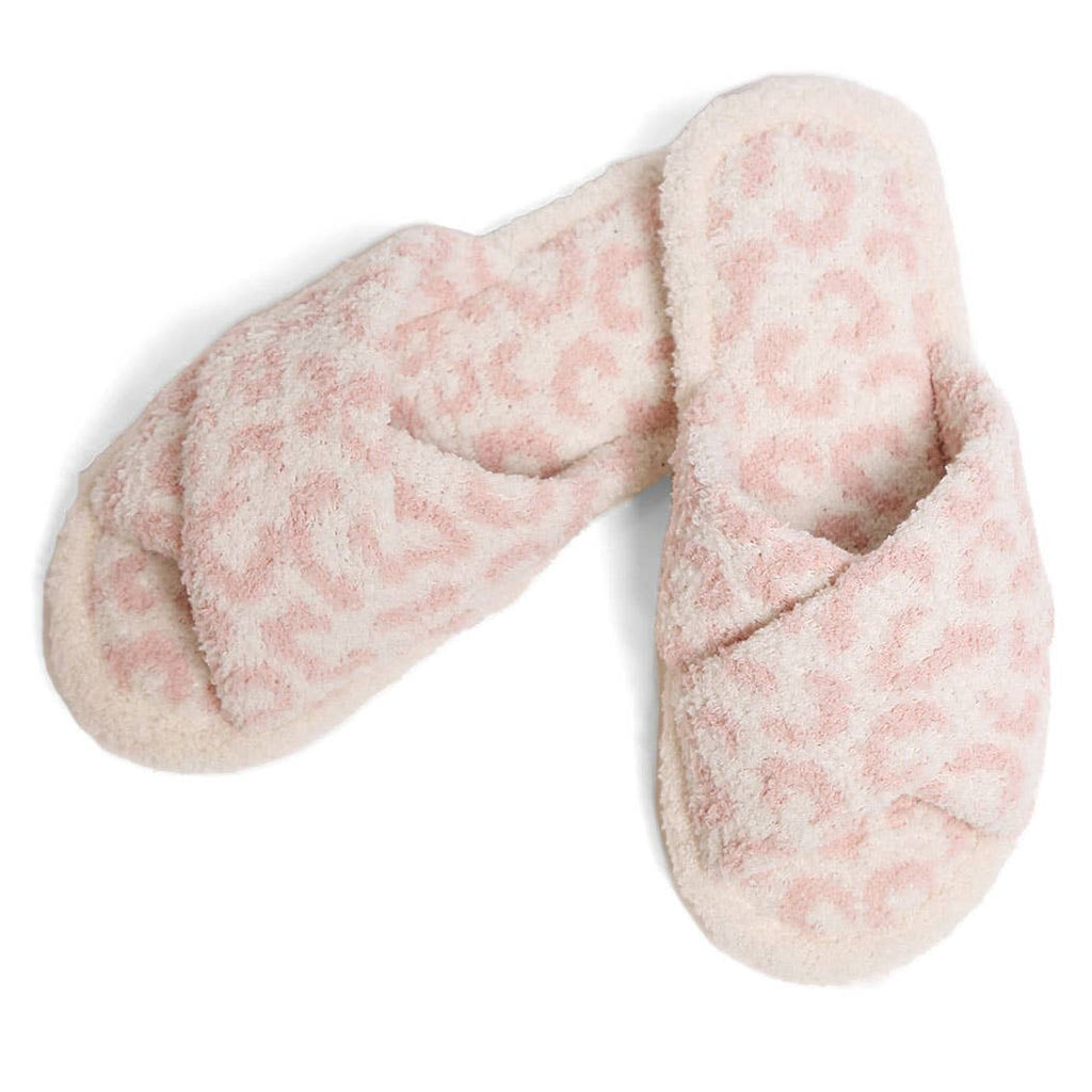 Luxury Soft Crossover Leopard Pattern Slipper: BEIGE / S/M