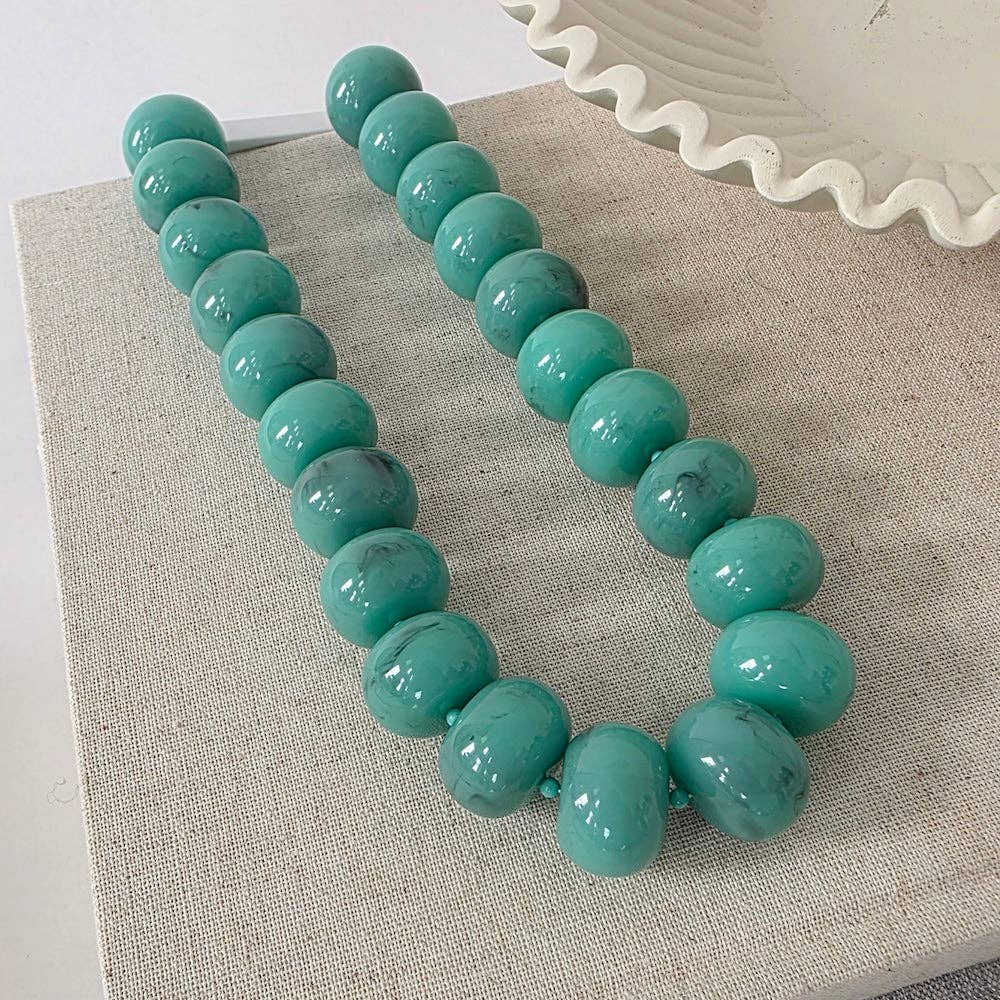 Bella Beaded Necklace - WATERPROOF: Emerald