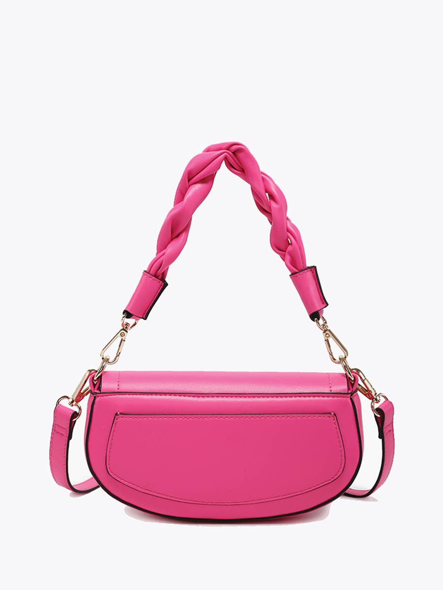 Nylah Flapover Crossbody – Woven Strap Bag | EH2708 : Sherbet