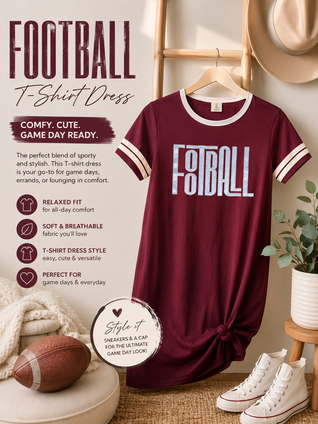 Football medium length dress