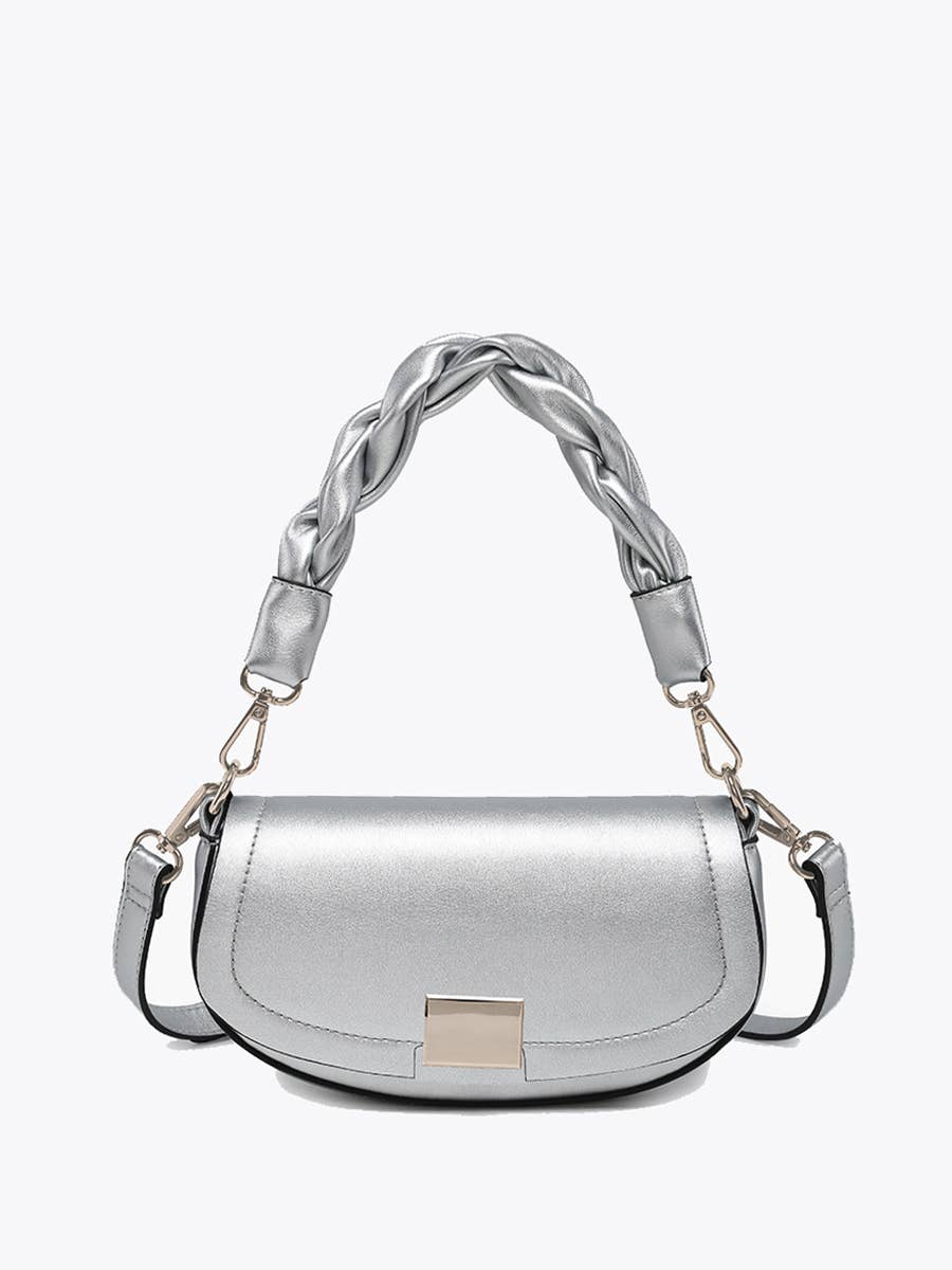 Nylah Flapover Crossbody – Woven Strap Bag | EH2708 : Cobalt Blue