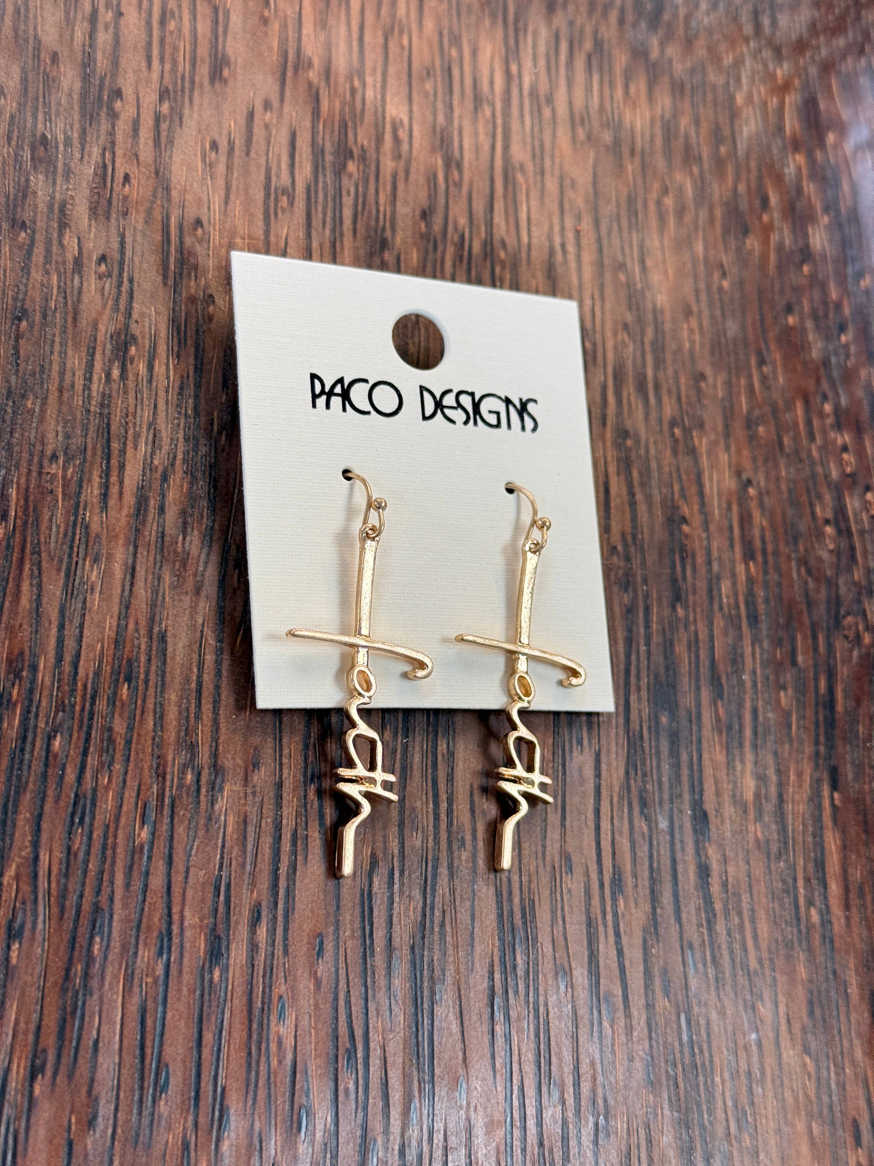 Faith in the Cross Dangle Earrings: Silver