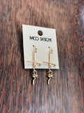 Faith in the Cross Dangle Earrings: Gold