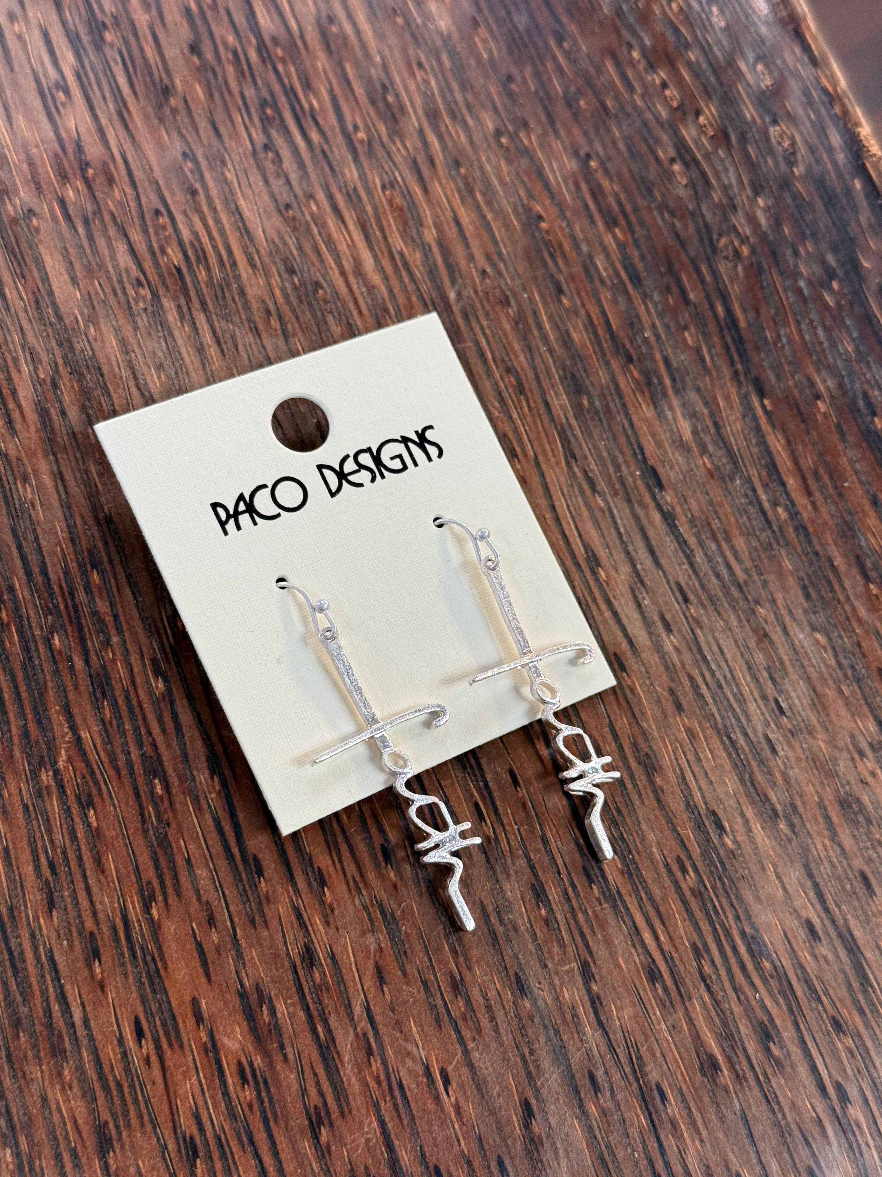 Faith in the Cross Dangle Earrings: Silver