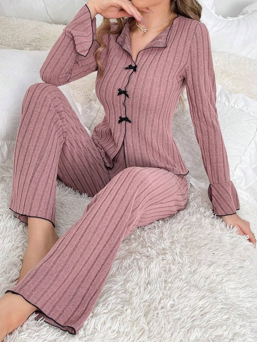 Women's Pajama Set Cozy All-Season Polyester Sleepwear: Off-white / S