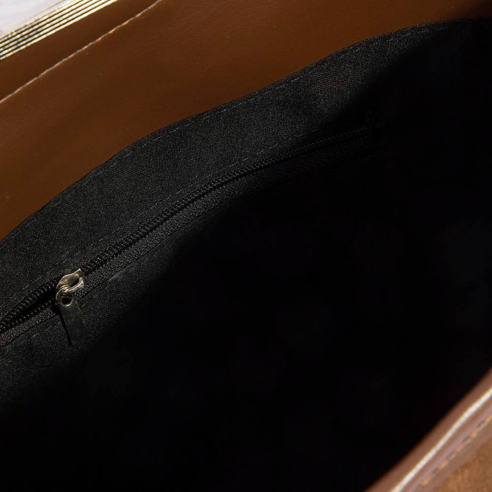Rectangle Suede With Flap Crossbody Bag: LBR
