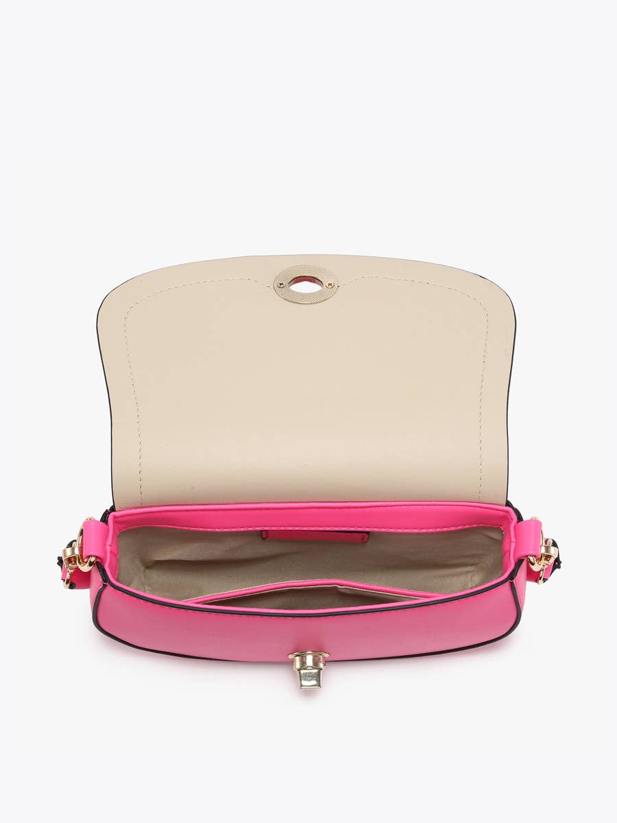 Nylah Flapover Crossbody – Woven Strap Bag | EH2708 : Sherbet