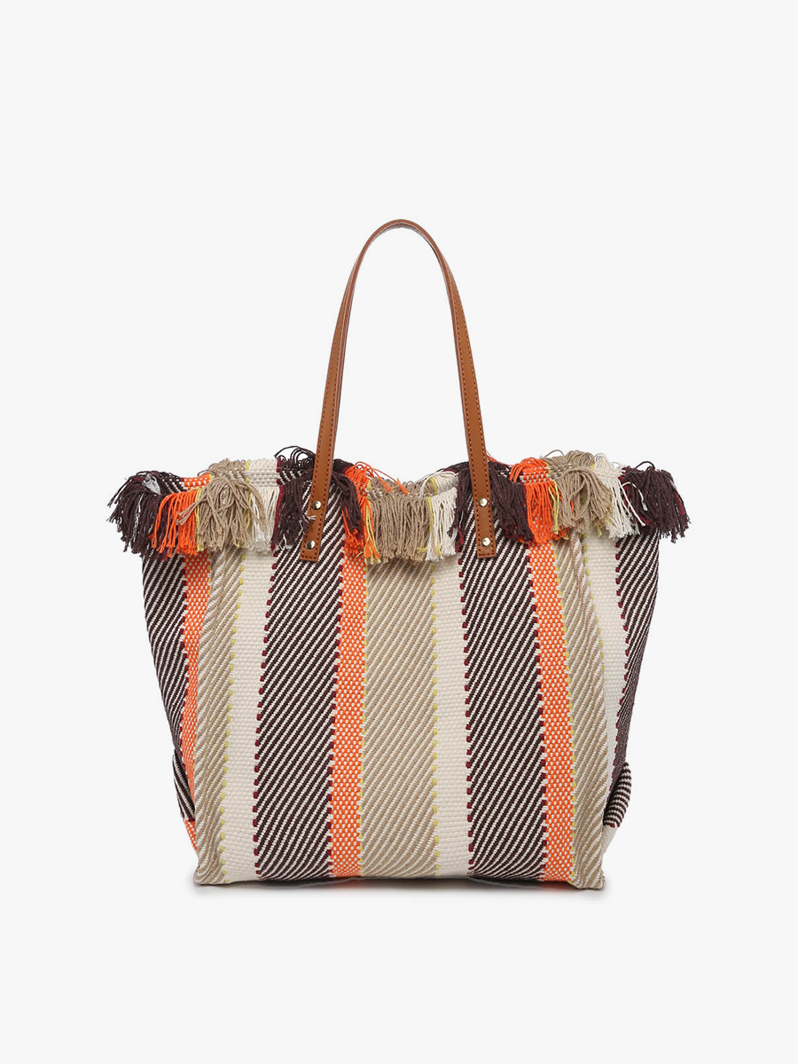 Madison Handwoven Striped Tote | M2091STRP : Multi-1