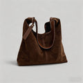 Vintage Suede Hobo Shoulder Bag: Chocolate / One Size