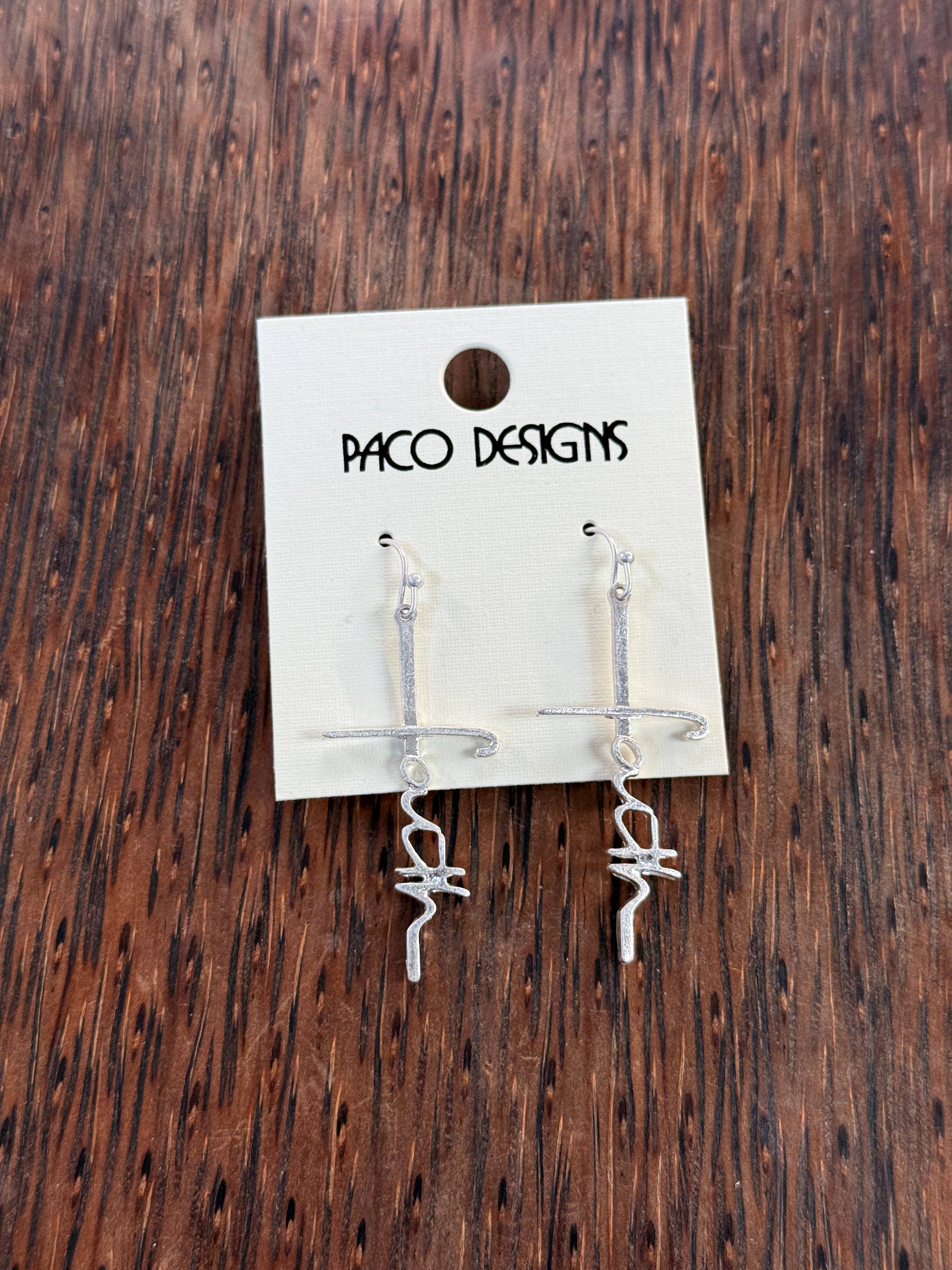 Faith in the Cross Dangle Earrings: Gold