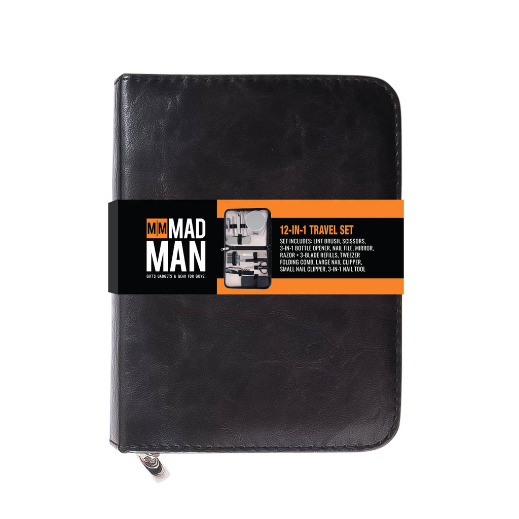 Mr. On the Move Grooming Kit | Men's Travel Toiletry Kit: Brown