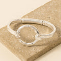 Hammered Circle Bangle Bracelet: WS