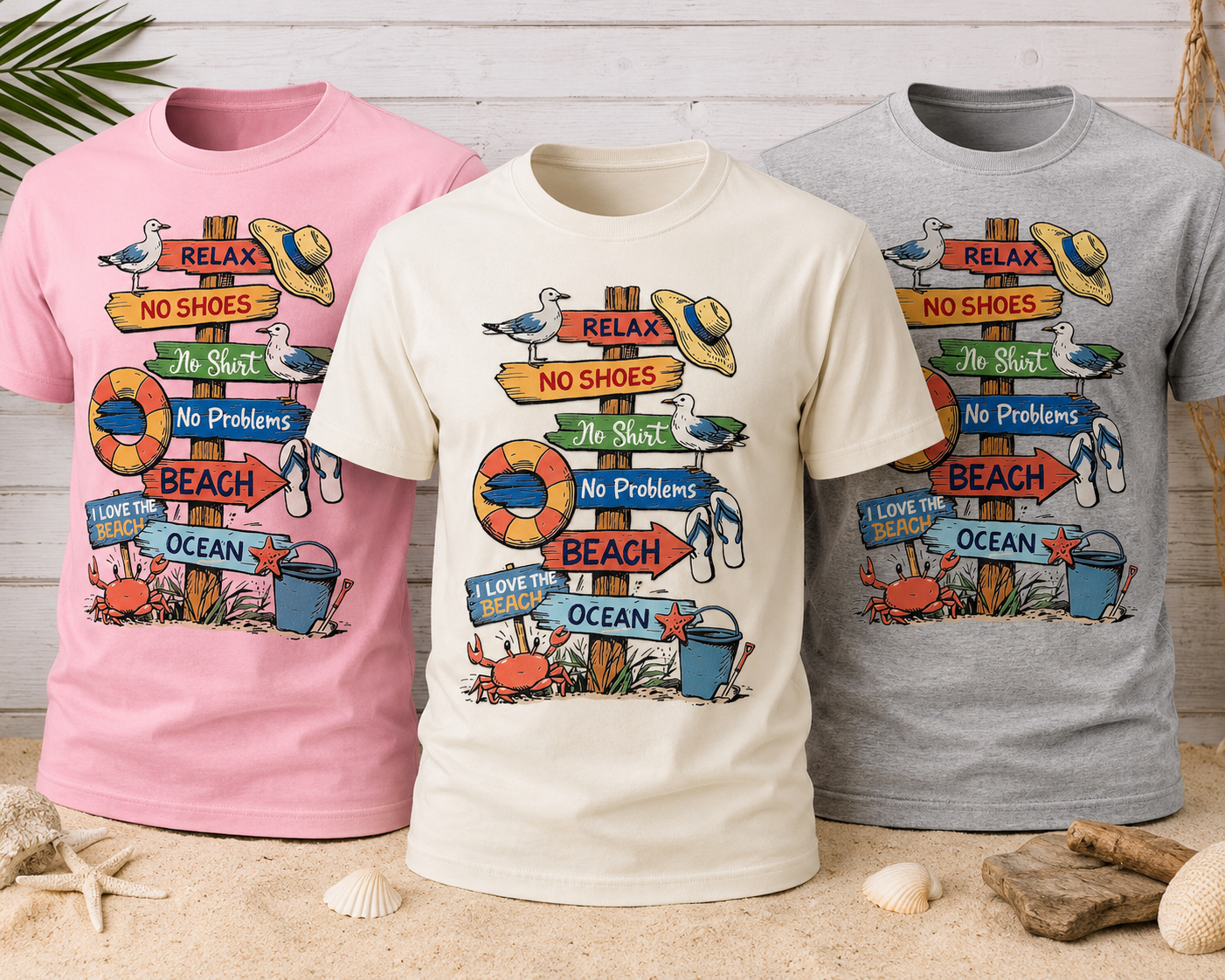 Relax, No shirt, no shoes crew neck t-shirt
