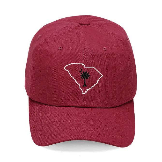 South Carolina Palmetto Embroidered Cap in Garnet for Game Days #M190VL-GAR-PMWB