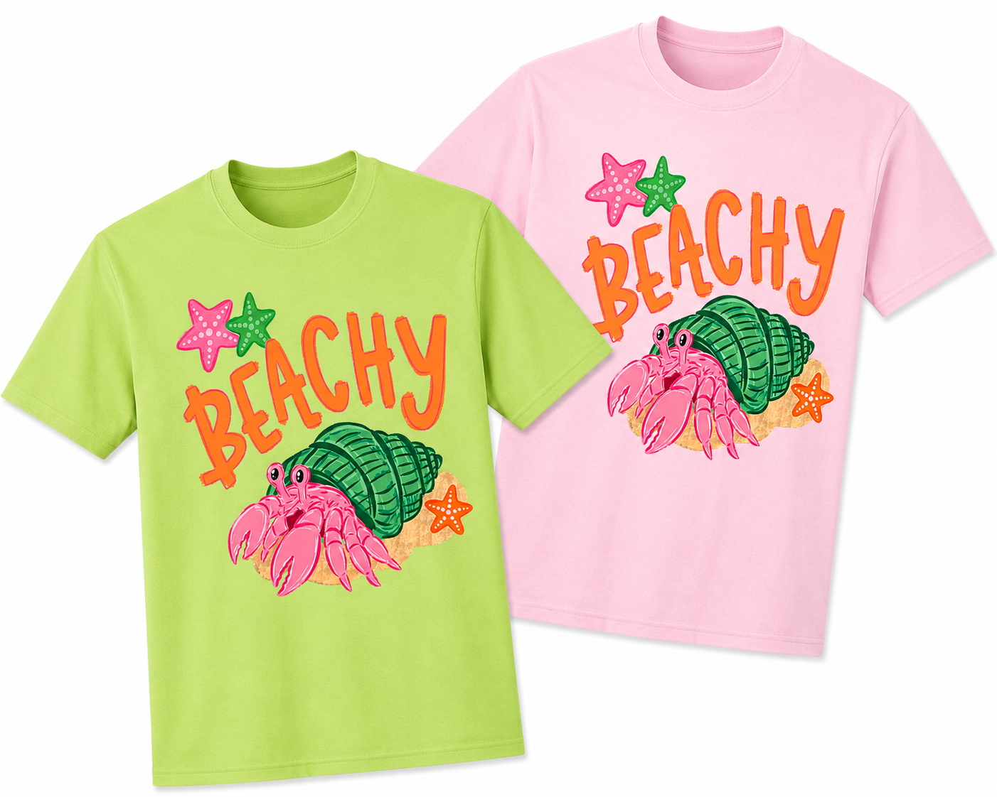 Beachy Shirt with crab shirt