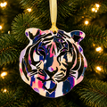 Purple and Orange Clemson Ornament