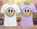 Smiley Face purple and yellow