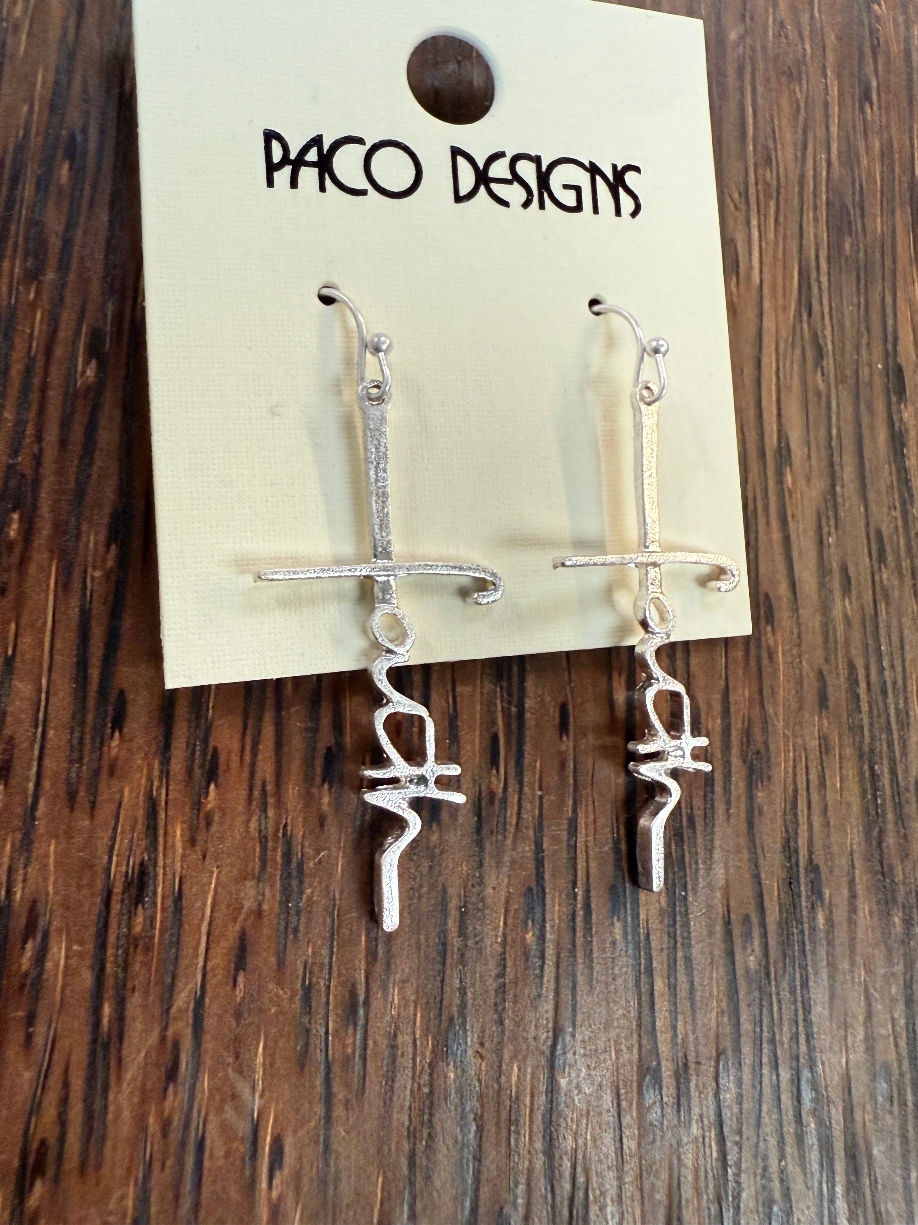 Faith in the Cross Dangle Earrings: Silver