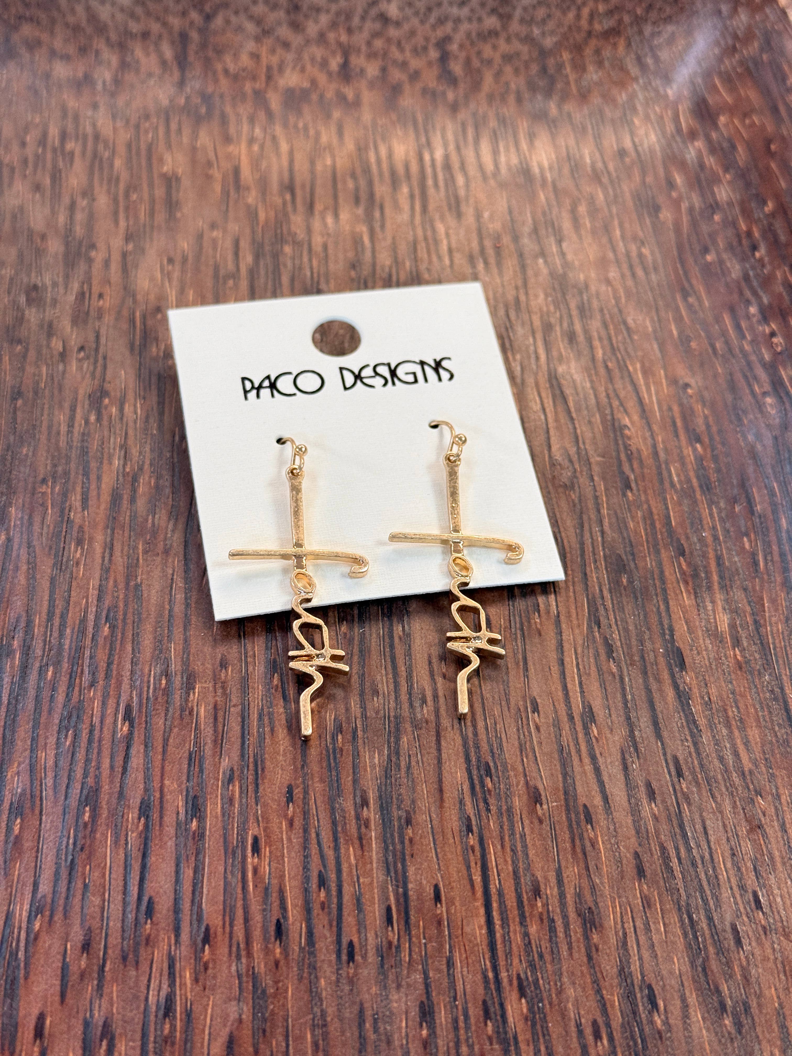 Faith in the Cross Dangle Earrings: Silver
