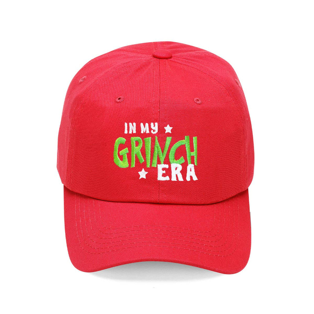 In my Grinch Era Cap: Hot Pink