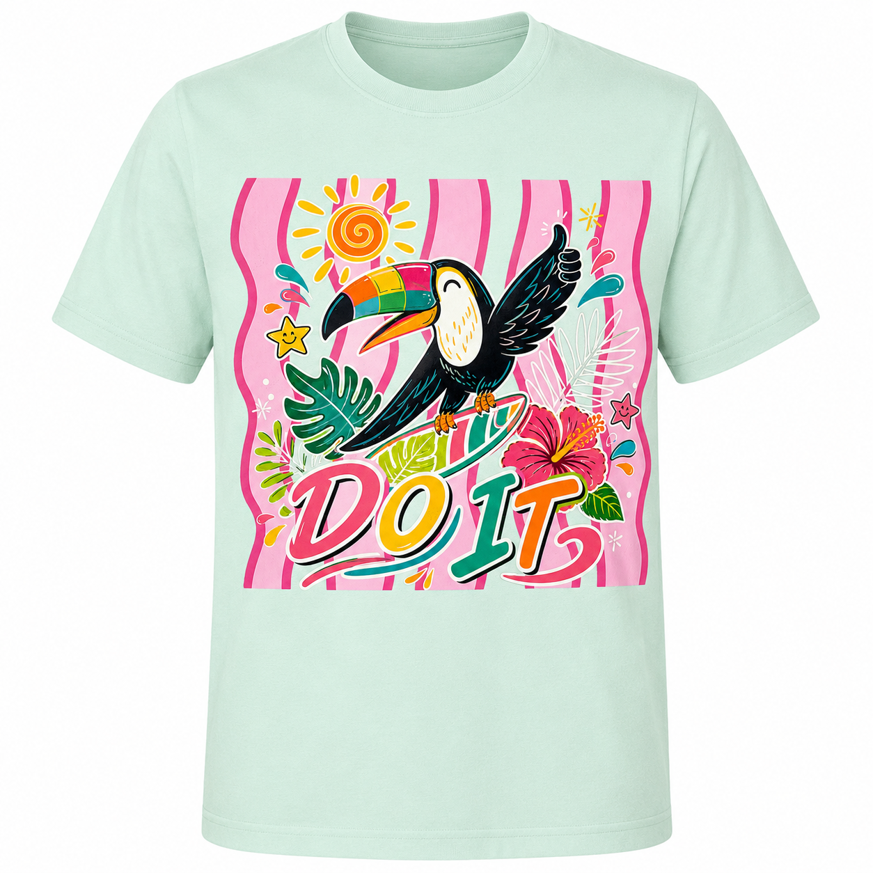 "Tucan" Do It with pink strip shirt