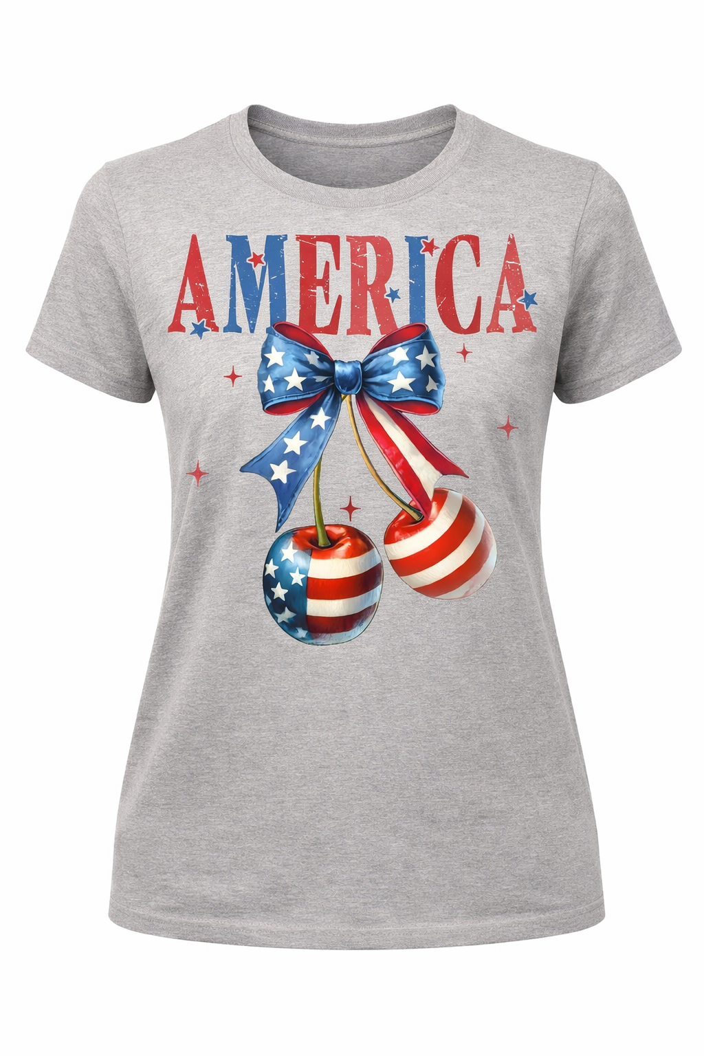America with Bow and Cherries