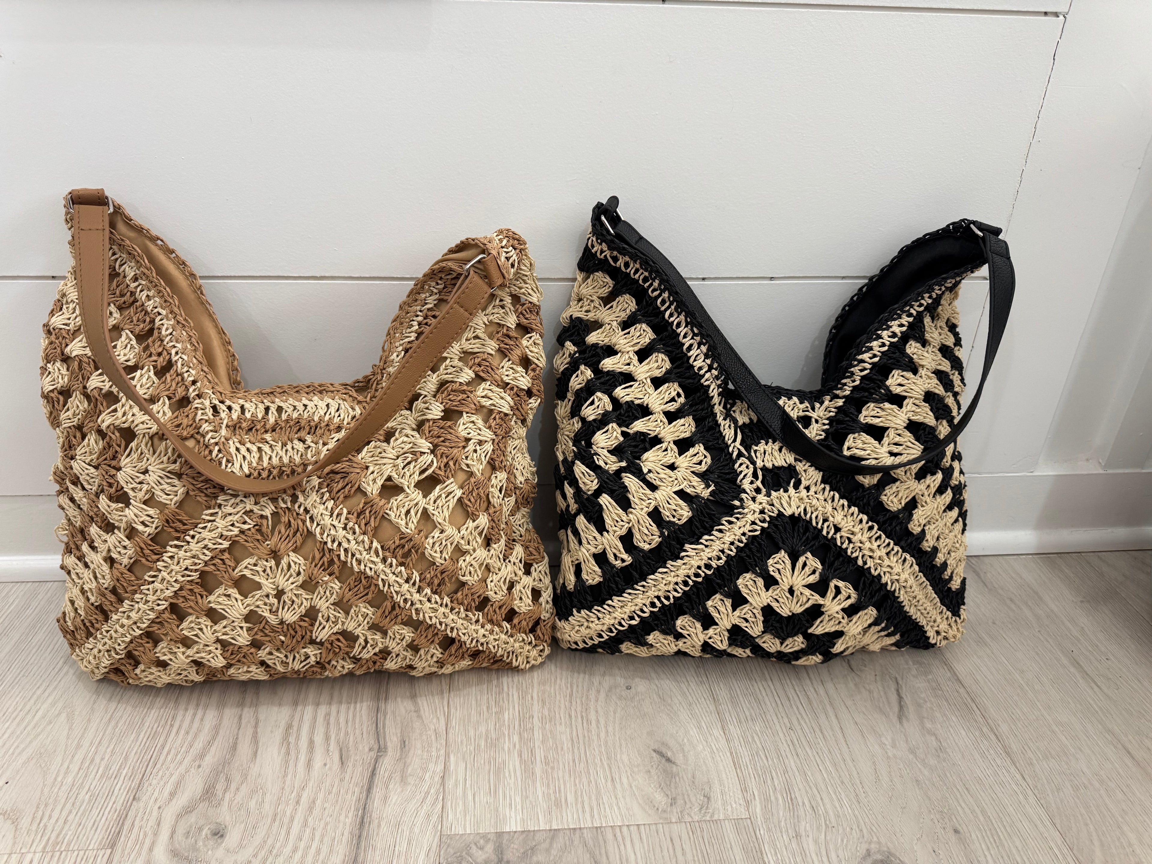 Crochet Open-Weave Boho Handbag