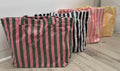 Striped PVC Tote Bag