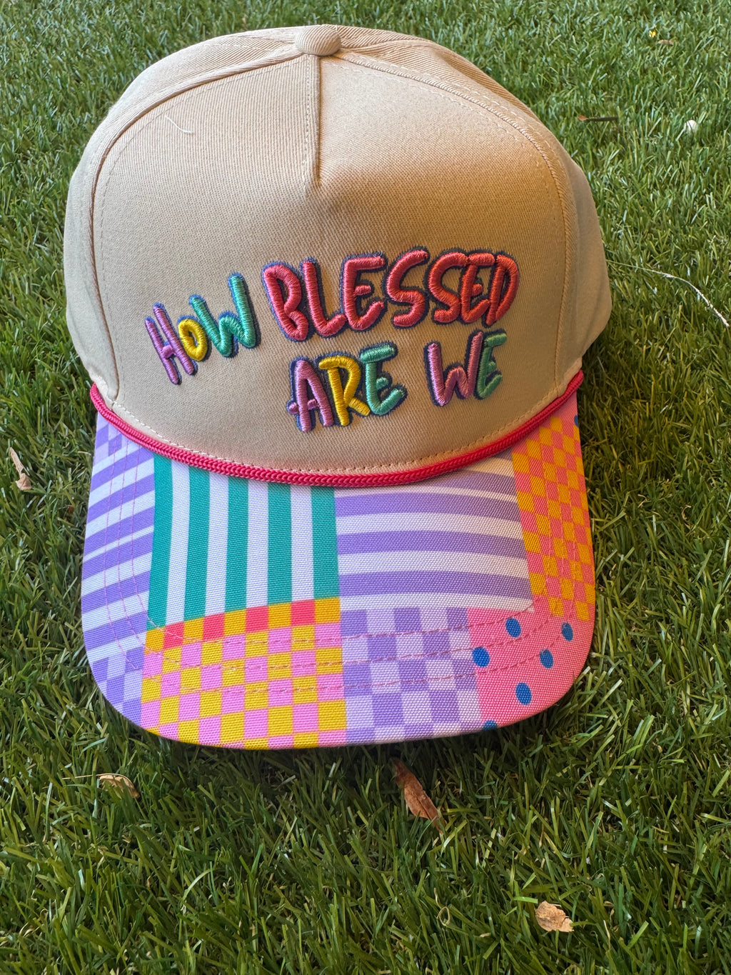 How Blessed Are We embroidered canvas hat