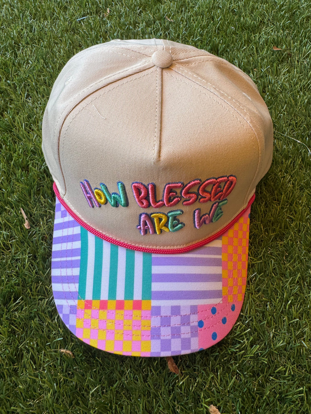 How Blessed Are We embroidered canvas hat