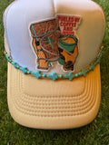 Fueled By Coffee and Jesus trucker hat with hat chain