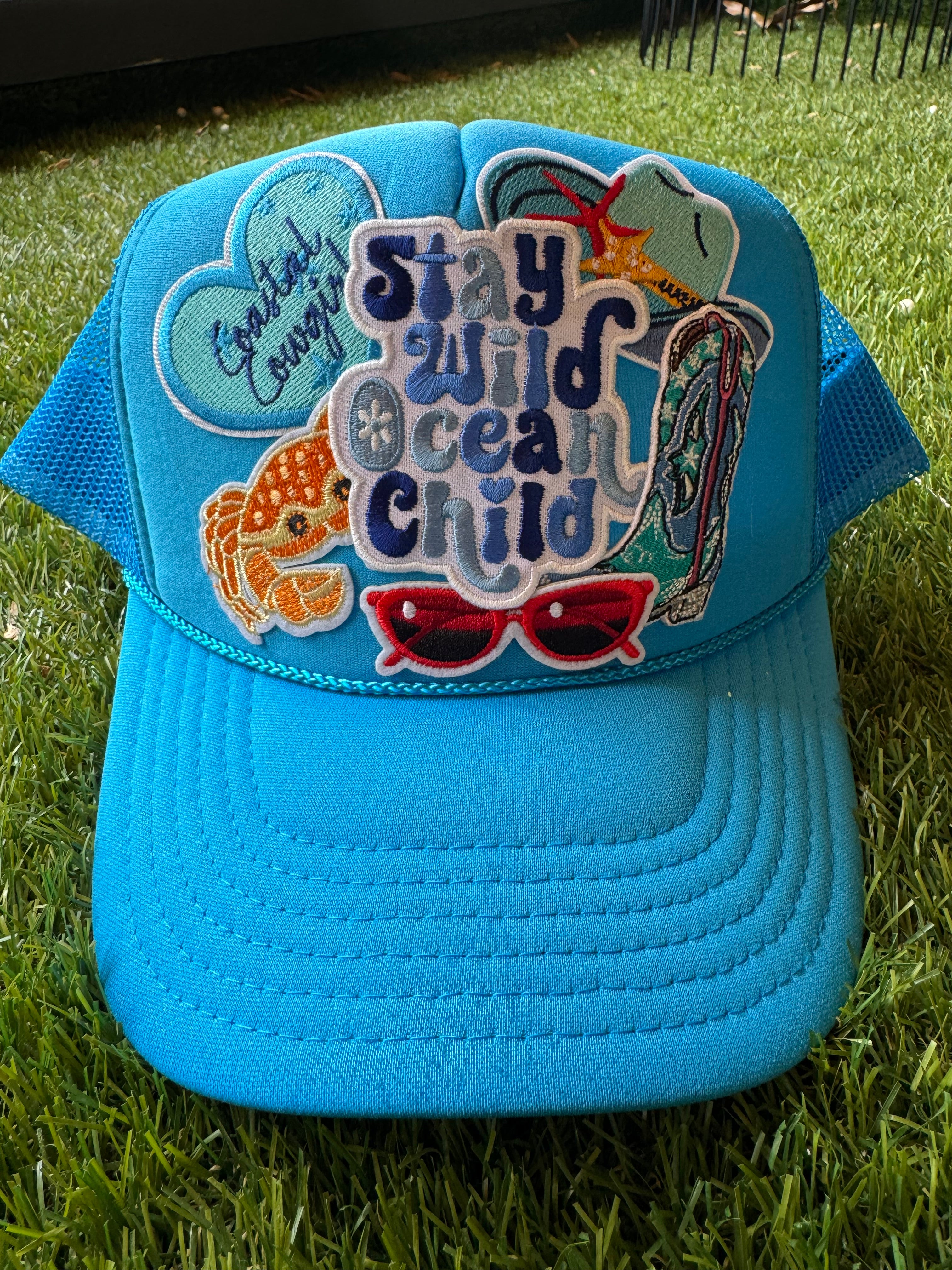 Stay Wild Ocean Child mesh trucker hat