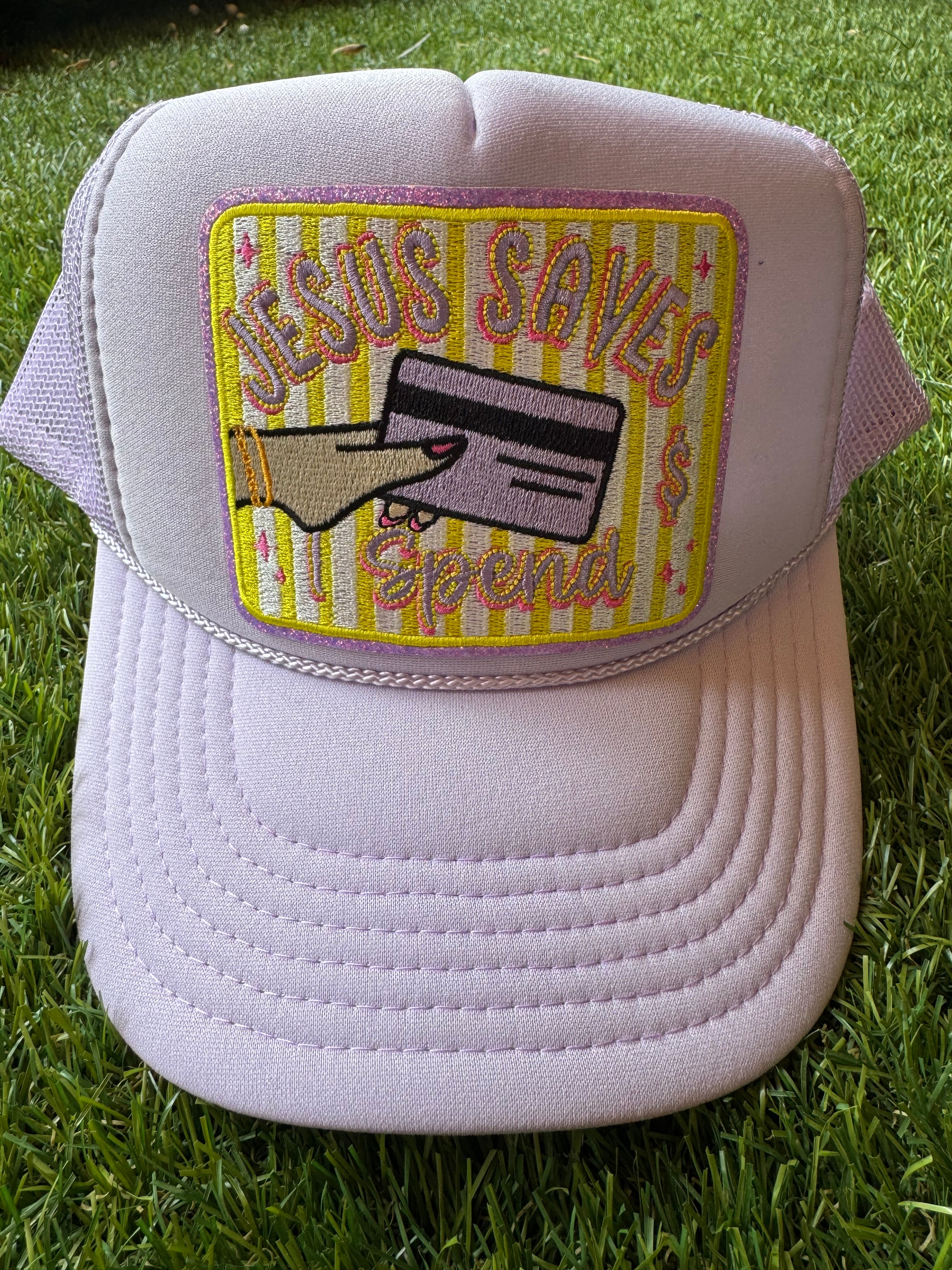 Jesus Saves I Spend trucker hat