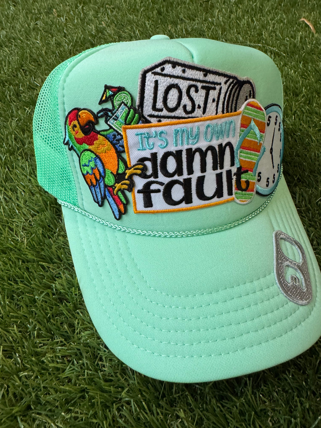 Jimmy Buffet theme trucker hat