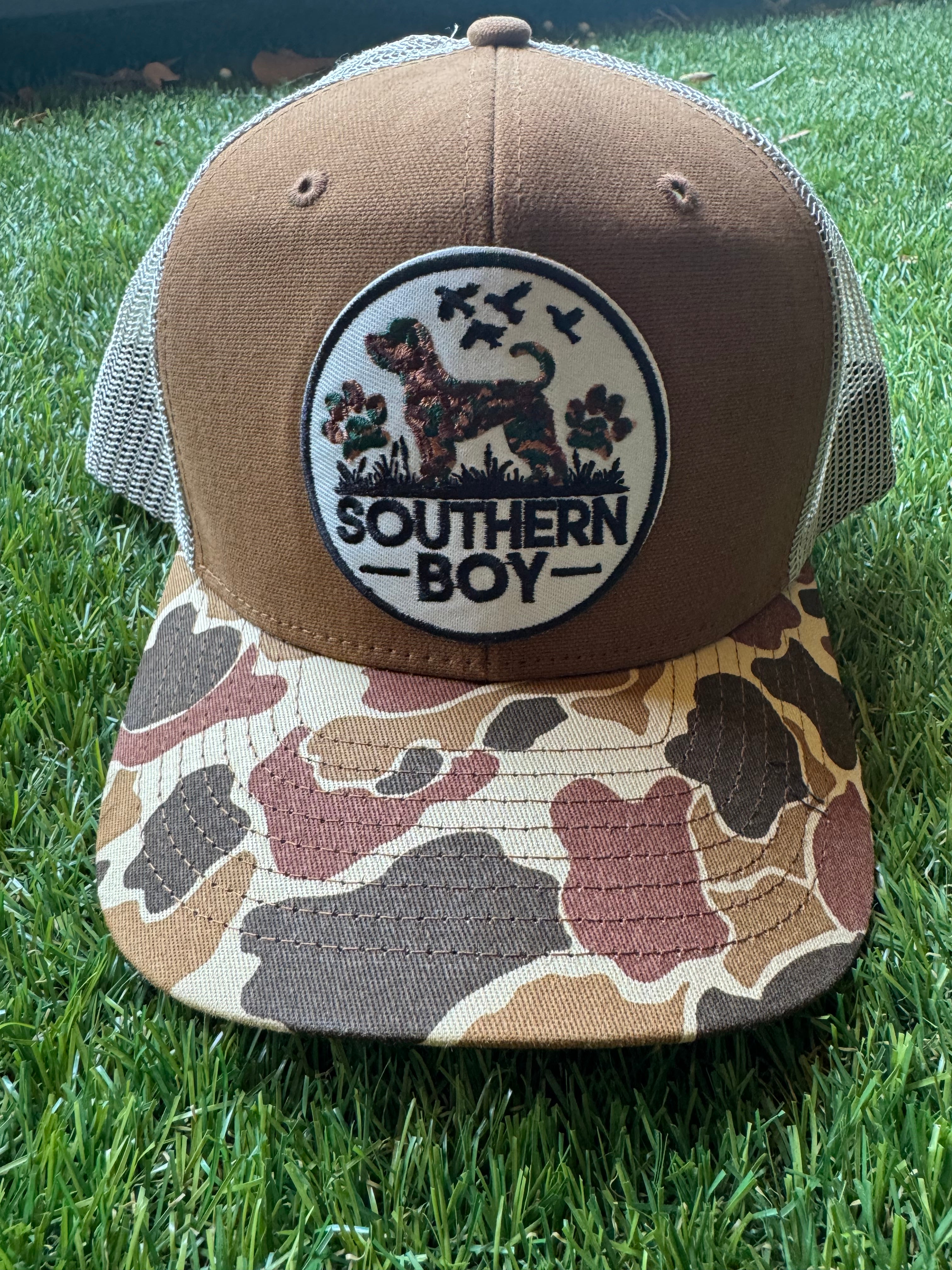 Southern Boy camouflage trucker hat