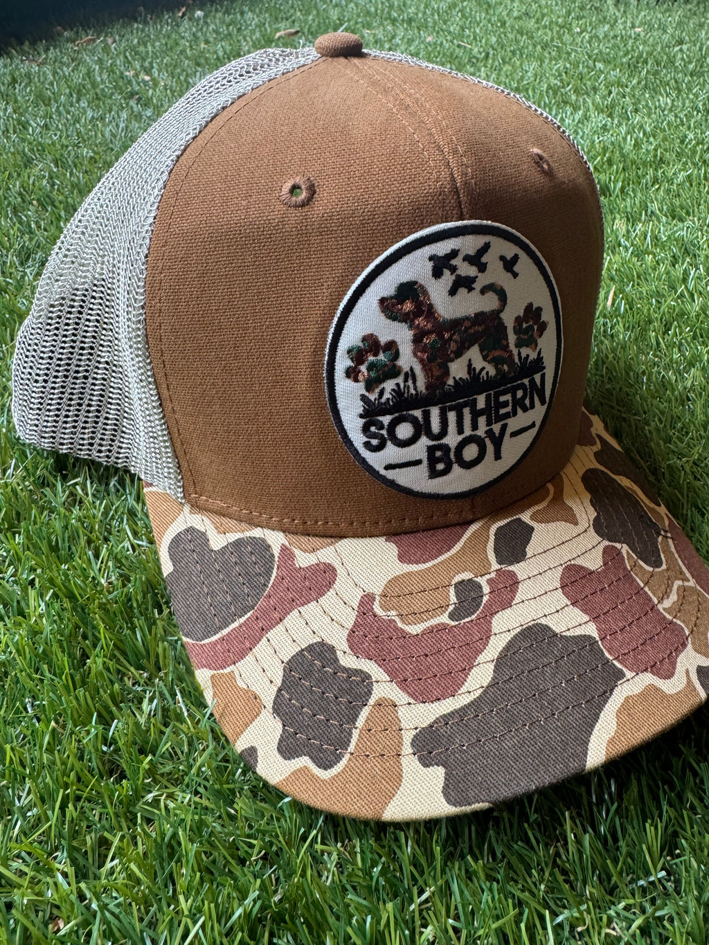 Southern Boy camouflage trucker hat