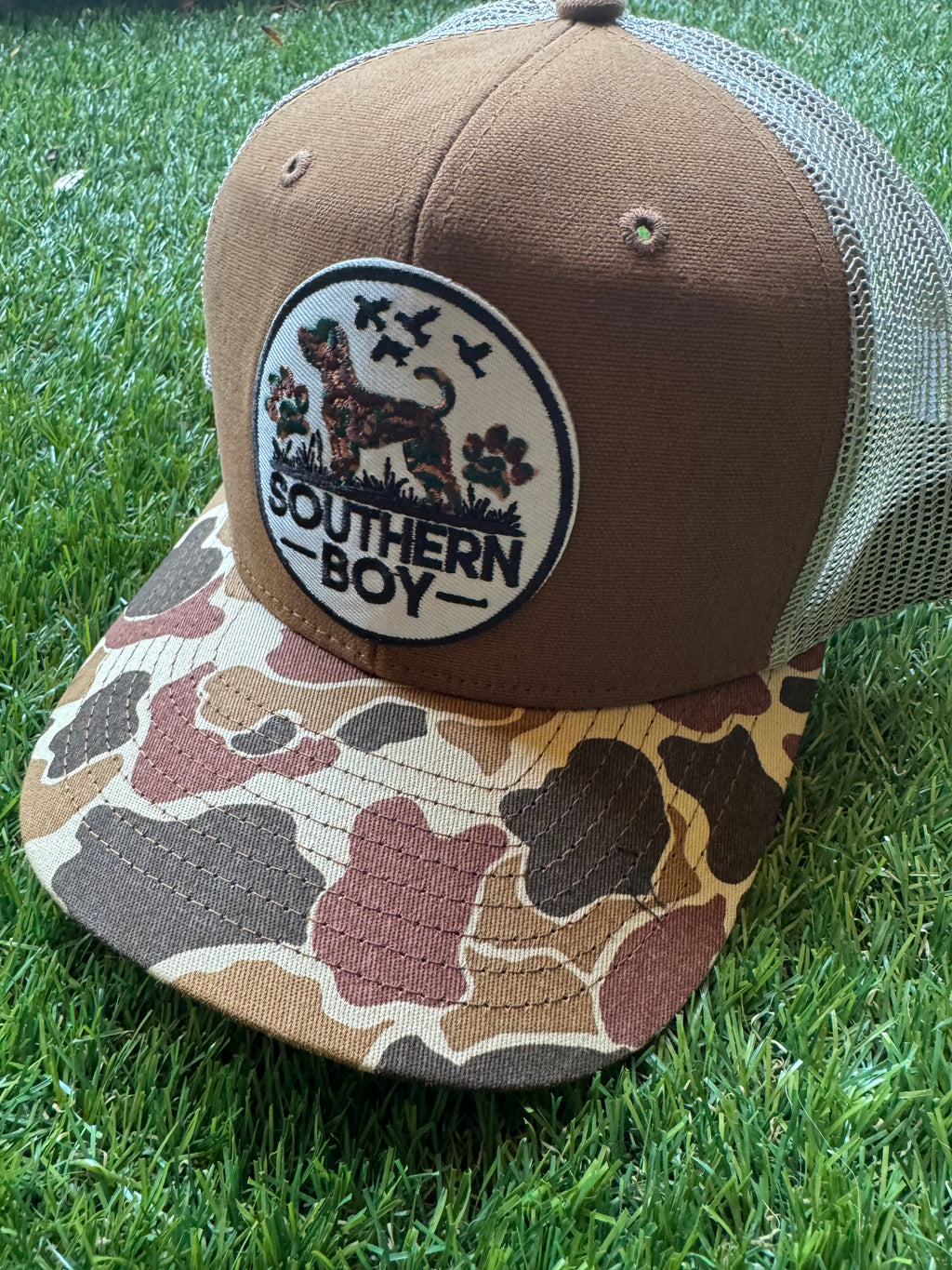 Southern Boy camouflage trucker hat