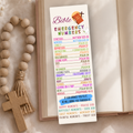 Bible Emergency Numbers Colorful Bookmark