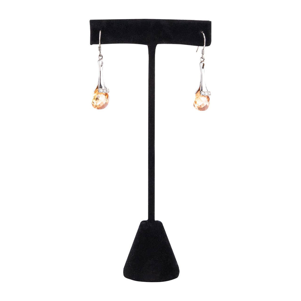 Black Velvet Earring T-Bar Display  - 6"H
