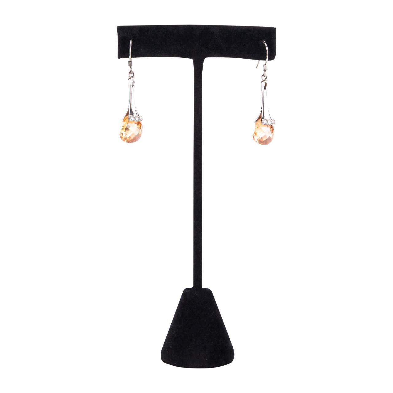 Black Velvet Earring T-Bar Display  - 6"H