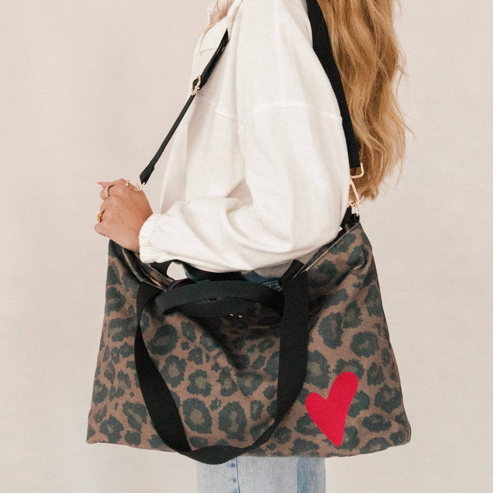 Chelsie Canvas Printed Tote: Camo