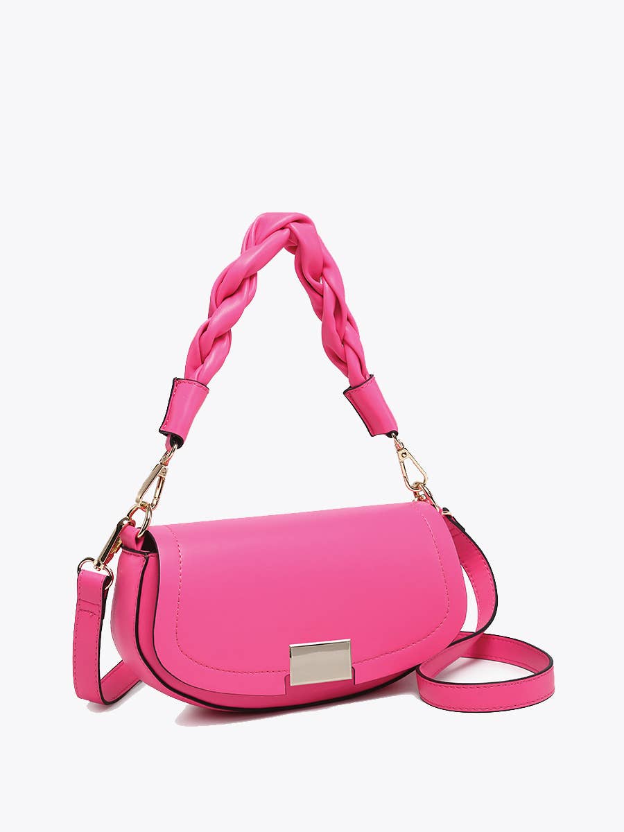 Nylah Flapover Crossbody – Woven Strap Bag | EH2708 : Sherbet