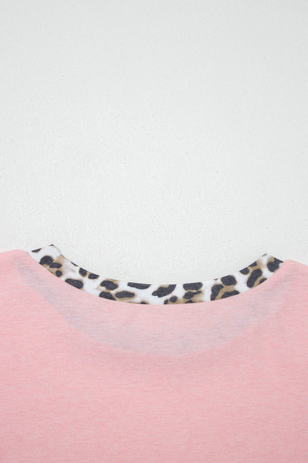 Color Block Leopard Dolman Sleeve High Low Baggy Sweatshirt: Light Pink / 75%Polyester+20%Viscose+5%Elastane / XL