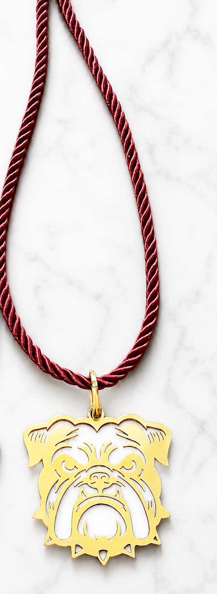 Game Day Cord Necklace|School Mascot Necklace: Tiger on Orange
