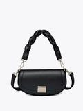 Nylah Flapover Crossbody – Woven Strap Bag | EH2708 : Black