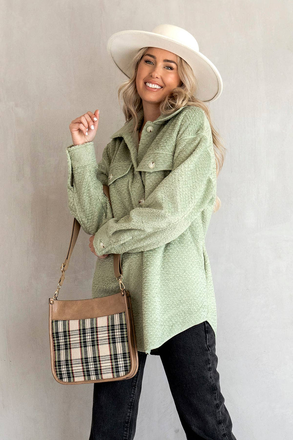 Posie Plaid Crossbody Bag – Removable Strap | M2168PLD : Red