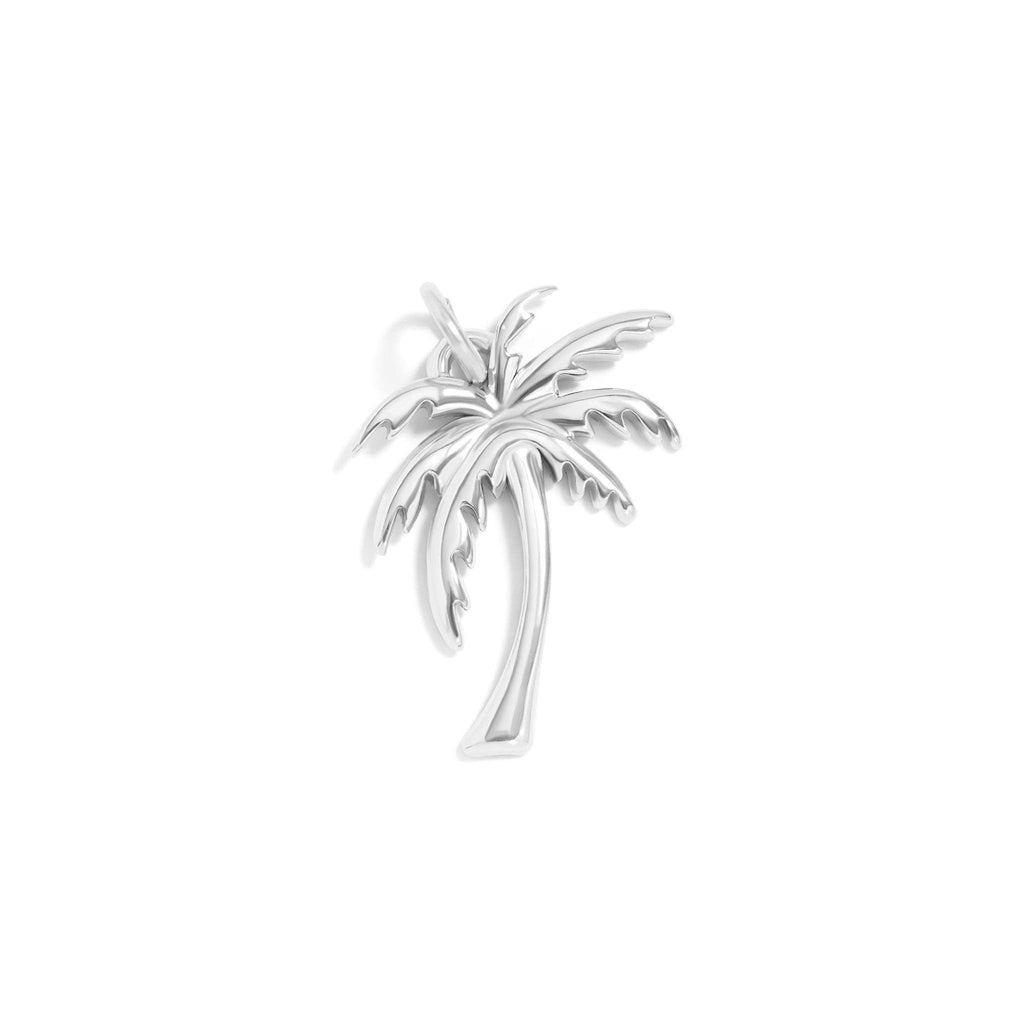 18K Gold PVD Stainless Steel Palm Tree Charm: Gold