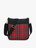 Posie Plaid Crossbody Bag – Removable Strap | M2168PLD : Red