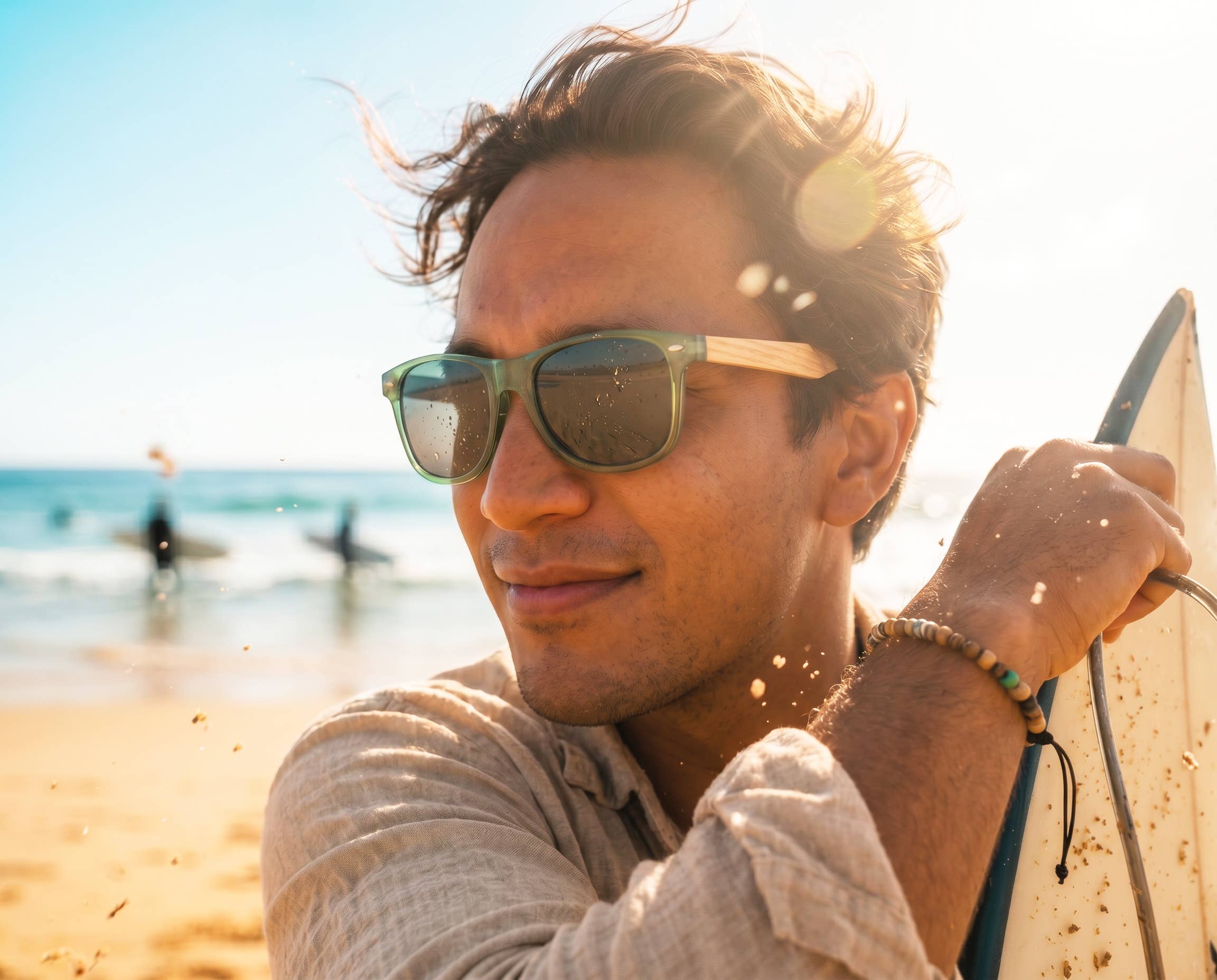 BP10267 NEW Bodie - Green/Walnut Wood - Smoke Polarized Lens